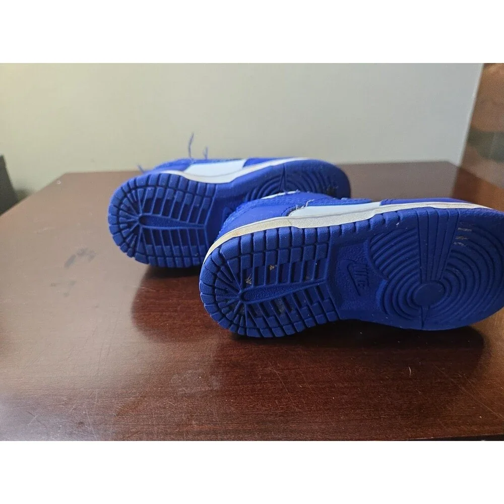 Nike Dunk Low Kids Toddler Shoes Blue/White Athletic Sneakers Size-6C US